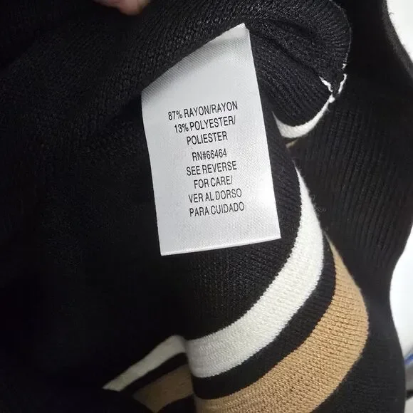 Studio 1 Women's Knit Sweater Dress Size XL Black NWT (A45) - Picture 6 of 8